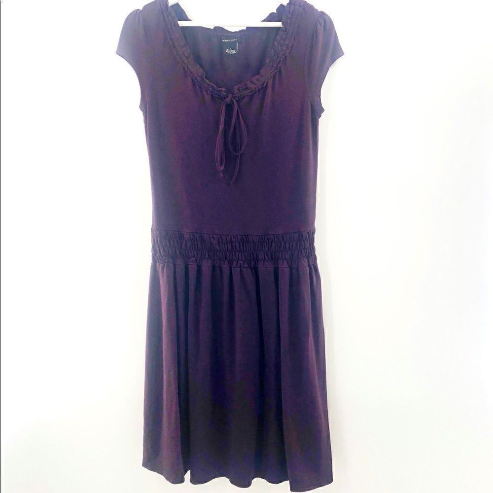 BCBGMaxAzria plum purple knit midi dress